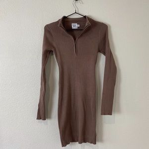 Zip Front Mini Dress